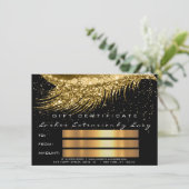 Carte Lashes certificat maquillage beauté cadeau Gold Bl (Debout devant)