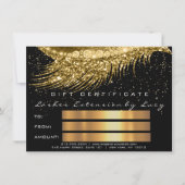 Carte Lashes certificat maquillage beauté cadeau Gold Bl (Devant)