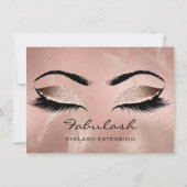 Carte Lashes de luxe Rose maquillage Artiste certificat (Dos)