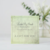 Carte Lashes Et Services De Beauté Sage Texté Vert (Debout devant)