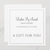 Carte Lashes Et Services De Beauté Sage Texté Vert (Devant / Derrière)