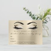 Carte Lashes Extension certificat maquillage cadeau ivoi (Debout devant)