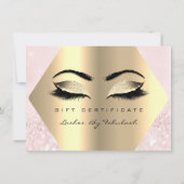 Carte Lashes maquillage Gold Diamond certificat cadeau r (Dos)