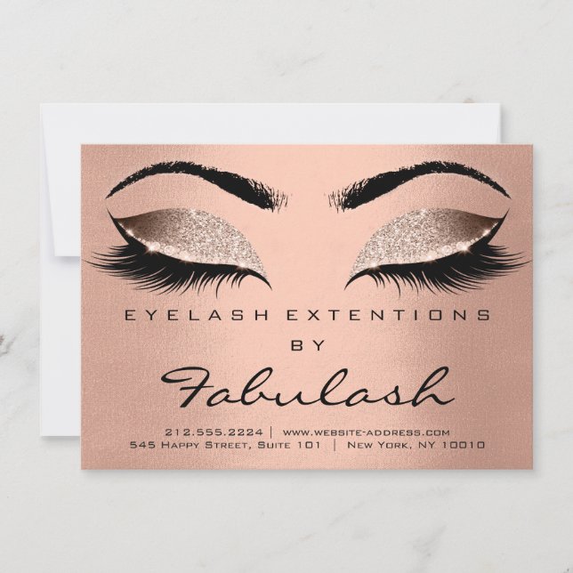 Carte Lashes Prolongation Instructions pour les soins po (Devant)