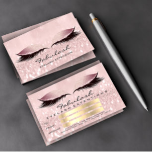 Carte Lashes Studio Maquillage rose Artiste Certificat C