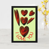 Carte L'ASL parle je t'aime avec des coeurs (Fleur jaune)