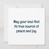 Carte L'aspiration de l'âme (Dos)