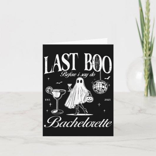 Carte Last Boo Before I Say Do Bride Ghost Bachelorette  (Devant)
