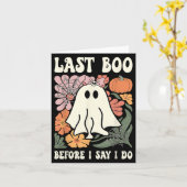 Carte Last Boo Before I Say I Do Ghost Wedding Bachelore (Fleur jaune)