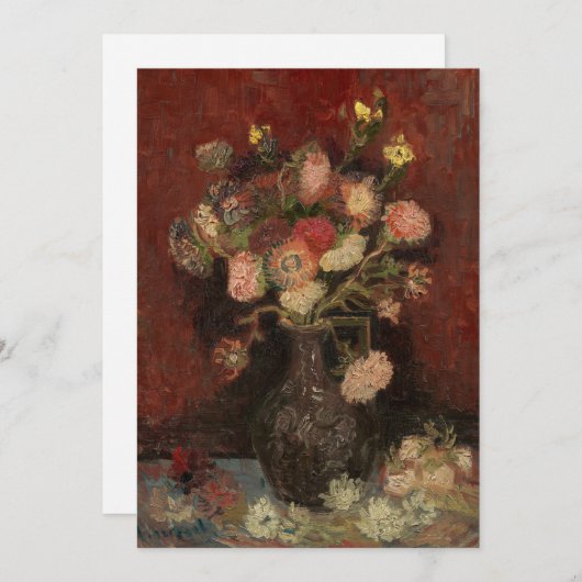 Carte L'aster chinois et le gladioli | Vincent van Gogh (Devant / Derrière)