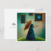 Carte L'astronome - Mini impression (Devant / Derrière)
