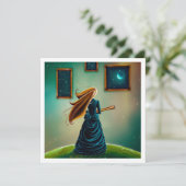Carte L'astronome - Mini impression (Debout devant)