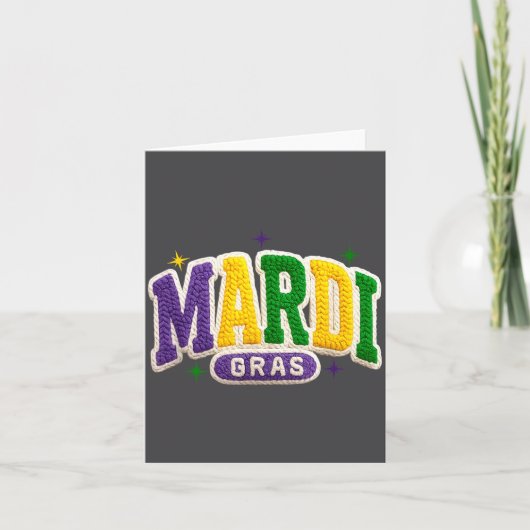 Carte Latch Hook Mardi Gras Trendy Funny Gift Tee Men, W (Devant)