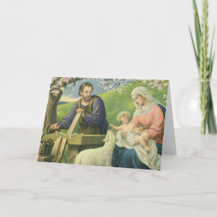 Carte L'atelier de Joseph avec Marie et l'Enfant Jésus