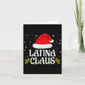 Carte Latina Claus Christmas Lights Santa Pajama Family (Devant)