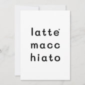 Carte Latte macchiato - minimalistic typography card (Devant)