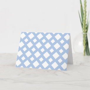 Carte Lattice bleu clair sur blanc