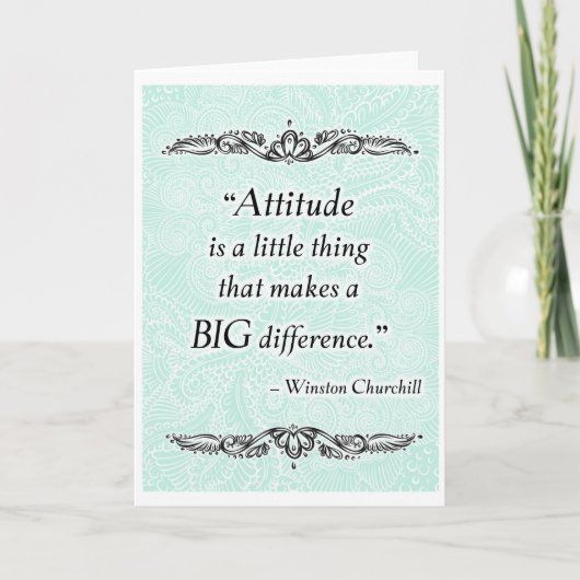 Carte L'attitude est une petite chose - Citation positiv (Devant)