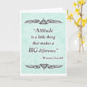 Carte L'attitude est une petite chose - Citation positiv (Fleur jaune)