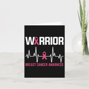 Carte Lauréate du ruban rose du guerrier du cancer du se