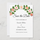 Carte Laurel et mariage Rose Enregistrer la date Invitat (Devant)