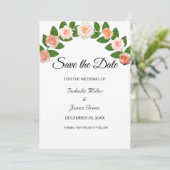 Carte Laurel et mariage Rose Enregistrer la date Invitat (Debout devant)