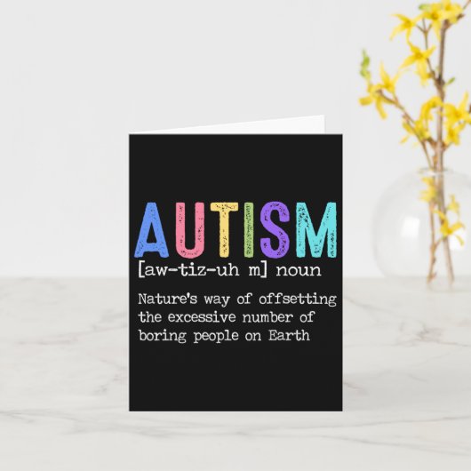 Carte L'autisme Définition La façon dont la nature compe (Fleur jaune)