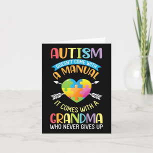 Carte L'autisme ne vient pas avec un manuel il vient ave