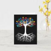 Carte L'Autisme Ne Vient Pas Avec Une Handicap Manuelle (Fleur jaune)