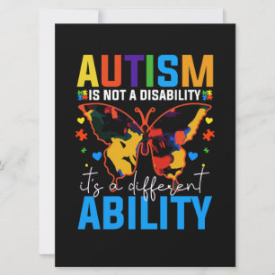 Carte L'Autisme N'Est Pas Un Handicap, C'Est Un Différen