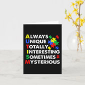 Carte L'autisme toujours unique (Fleur jaune)