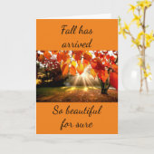 CARTE L'AUTOMNE EST ARRIVÉE - VOUS ÊTES PLUS BEAU (Fleur jaune)