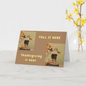 CARTE L'AUTOMNE EST LÀ / ACTION DE GRÂCE EST PROCHE RECO (Fleur jaune)