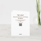 Carte L'automne est là, tout comme la soupe (Dos)