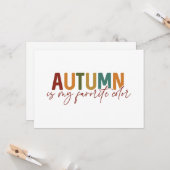 Carte L'automne est ma couleur préférée (Devant/Arrière en situation)