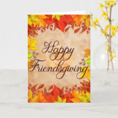 Carte L'Automne Laisse Joyeux Ami (Fleur jaune)
