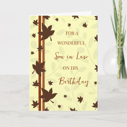 Carte L'automne laisse son droit Anniversaire (Devant)