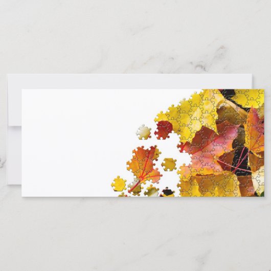 Carte L'automne laisse une image de puzzle (Devant)