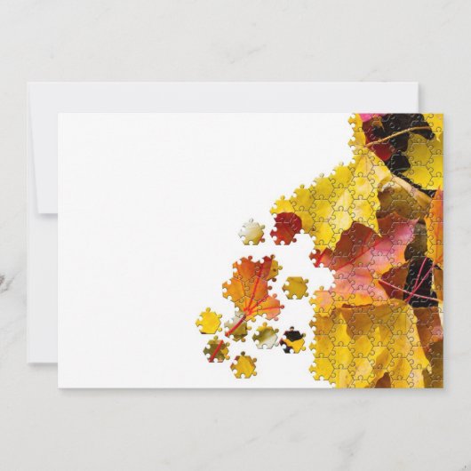 Carte L'automne laisse une image de puzzle (Devant)