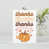 Carte L'automne quitte les vacances Citrouilles Thanksgi (Debout devant)