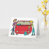 Carte Lavage de voiture (Fleur jaune)