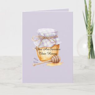Carte Lavande Amour Pot Plus Sucré Que Le Miel