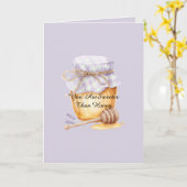 Carte Lavande Amour Pot Plus Sucré Que Le Miel (Fleur jaune)