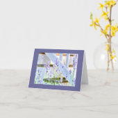 Carte Lavande aux escaliers (Fleur jaune)