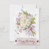 Carte lavande bohème pastel rose floral Anniversaire (Devant)