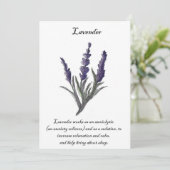 Carte Lavande Conception Originale (Debout devant)