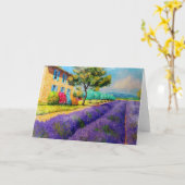 Carte Lavande dans les sud de la France (Fleur jaune)