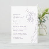 Carte Lavande de fleur de ligne répétition dîner Invitat (Debout devant)