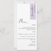 Carte Lavande personnalisée avec le nom d'hôte Elegant M (Devant)