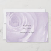 Carte lavande rose simple détails de mariage élégant (Dos)